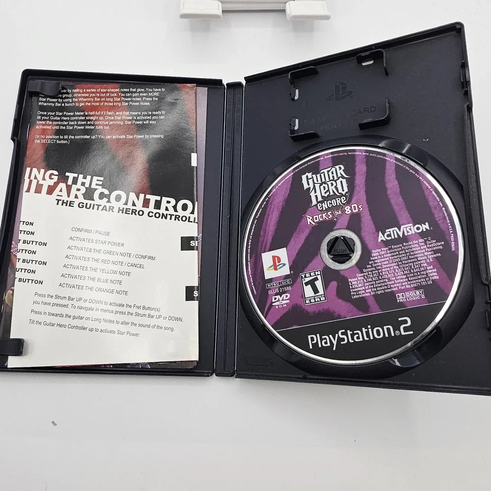 Guitar Hero Encore Rocks The 80s Sony PlayStation 2‎ PS2 Video Game Complete Y2K